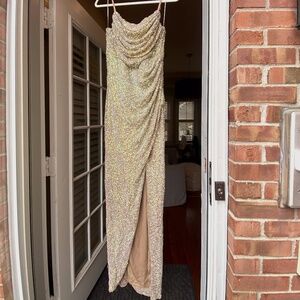 Melania Sequin Gown | Natural - Large 8/10 - Never worn.